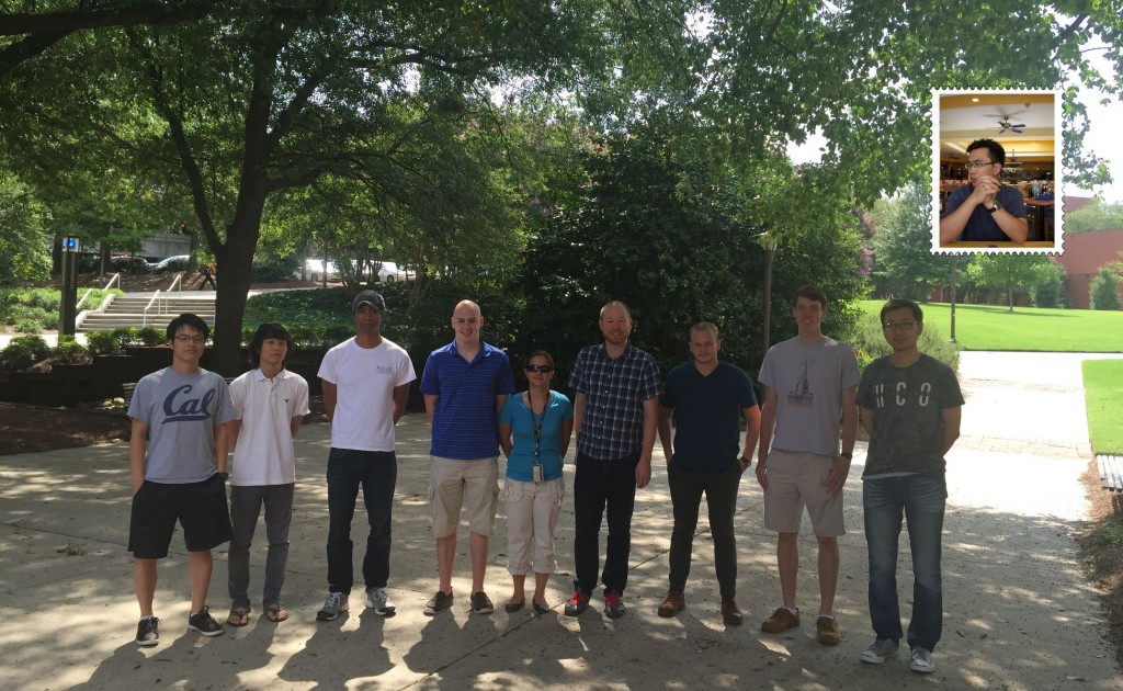 Group in August 2015. L-R: Shi, Koh, Barrow, Gilbert, Aykutalp, Wise, Cunningham, Nelson, Ge. Photo taken by postdoc Claudia Lazzaro on her last day at the CRA!